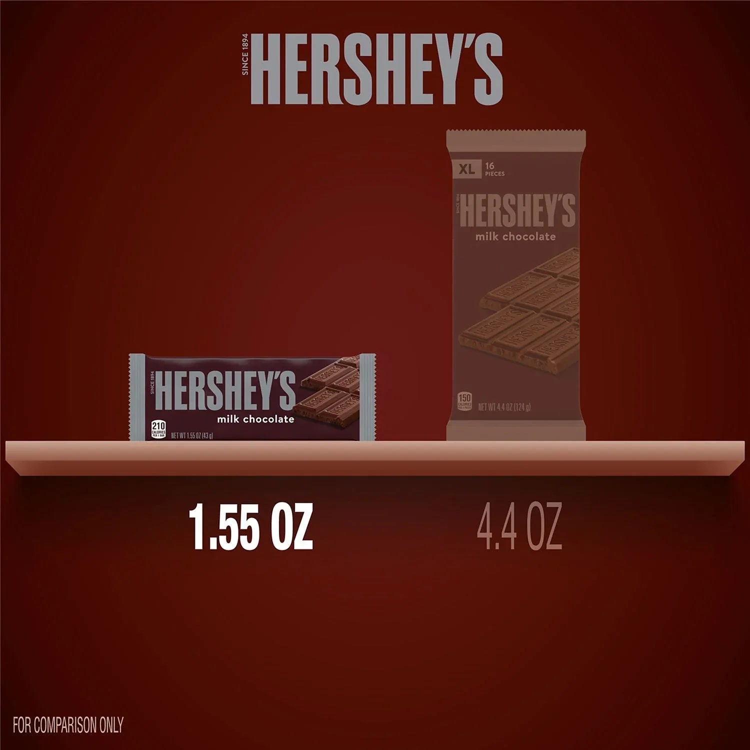 HERSHEY'S Milk Chocolate Candy Bars, 1.55 oz., 36 pk. - USA MEGA SHOP
