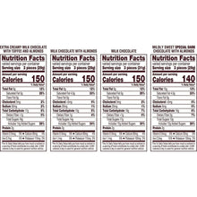 HERSHEY'S Nuggets assortment nutrition facts label with multiple servings