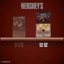 HERSHEY'S Nuggets assortment packages showing 31.5 oz and 52 oz
