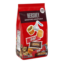 Miniatures assortment bag with HERSHEY'S logo and Kisses, Rollo, KitKat, Heath candies