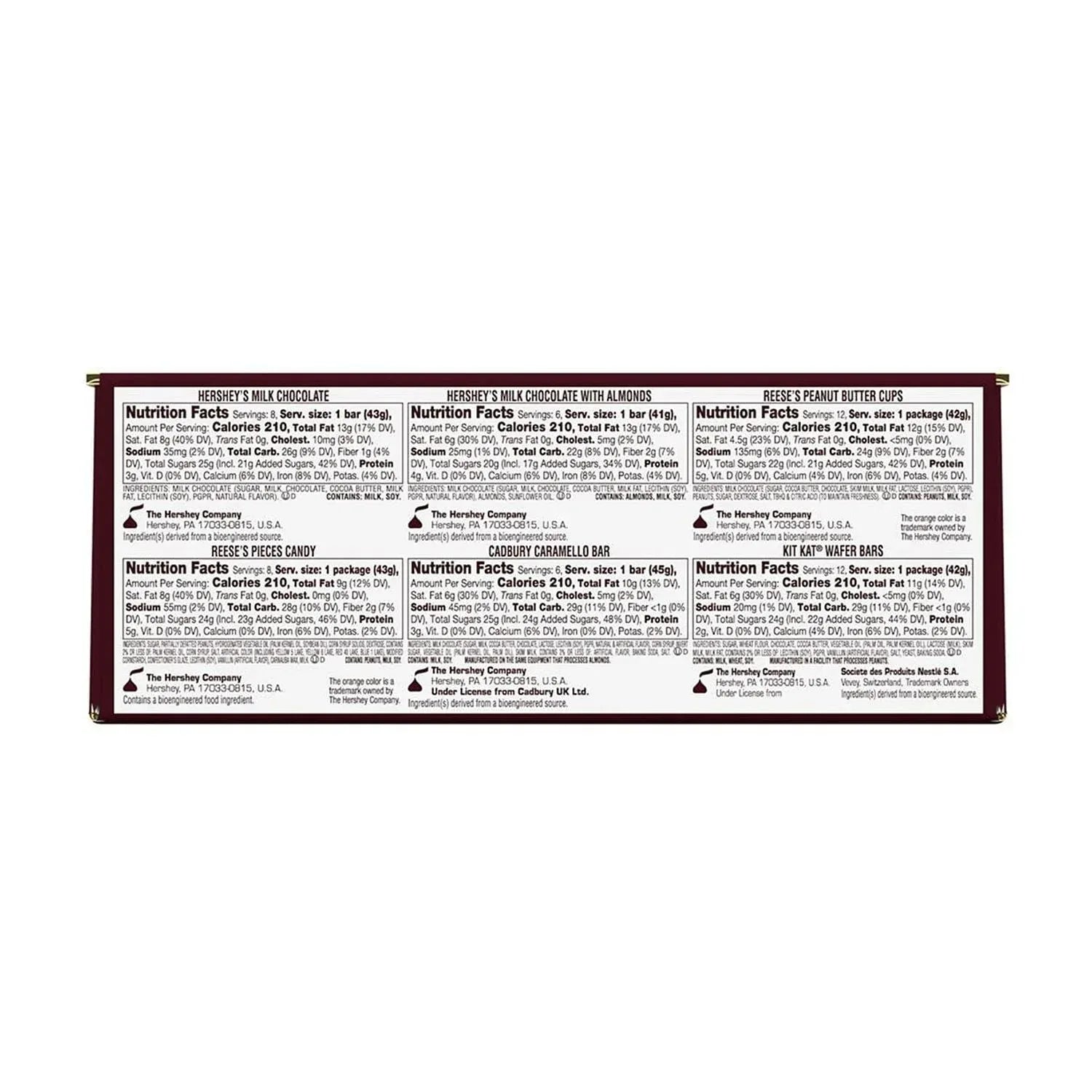 HERSHEY'S Chocolate Lovers Candy Bars, Variety Pack, Full Size, 52 pk. - USA MEGA SHOP