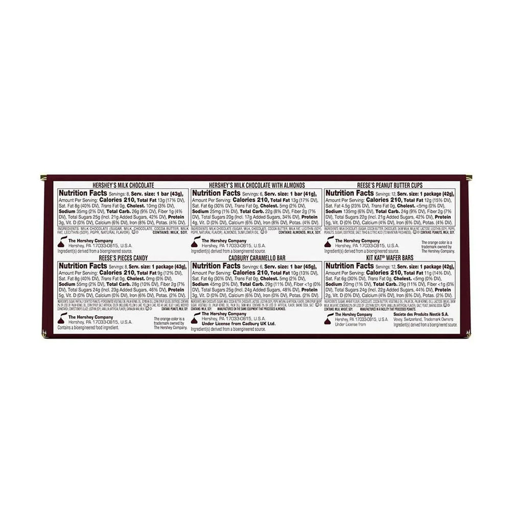 HERSHEY'S Chocolate Lovers Candy Bars, Variety Pack, Full Size, 52 pk. - USA MEGA SHOP