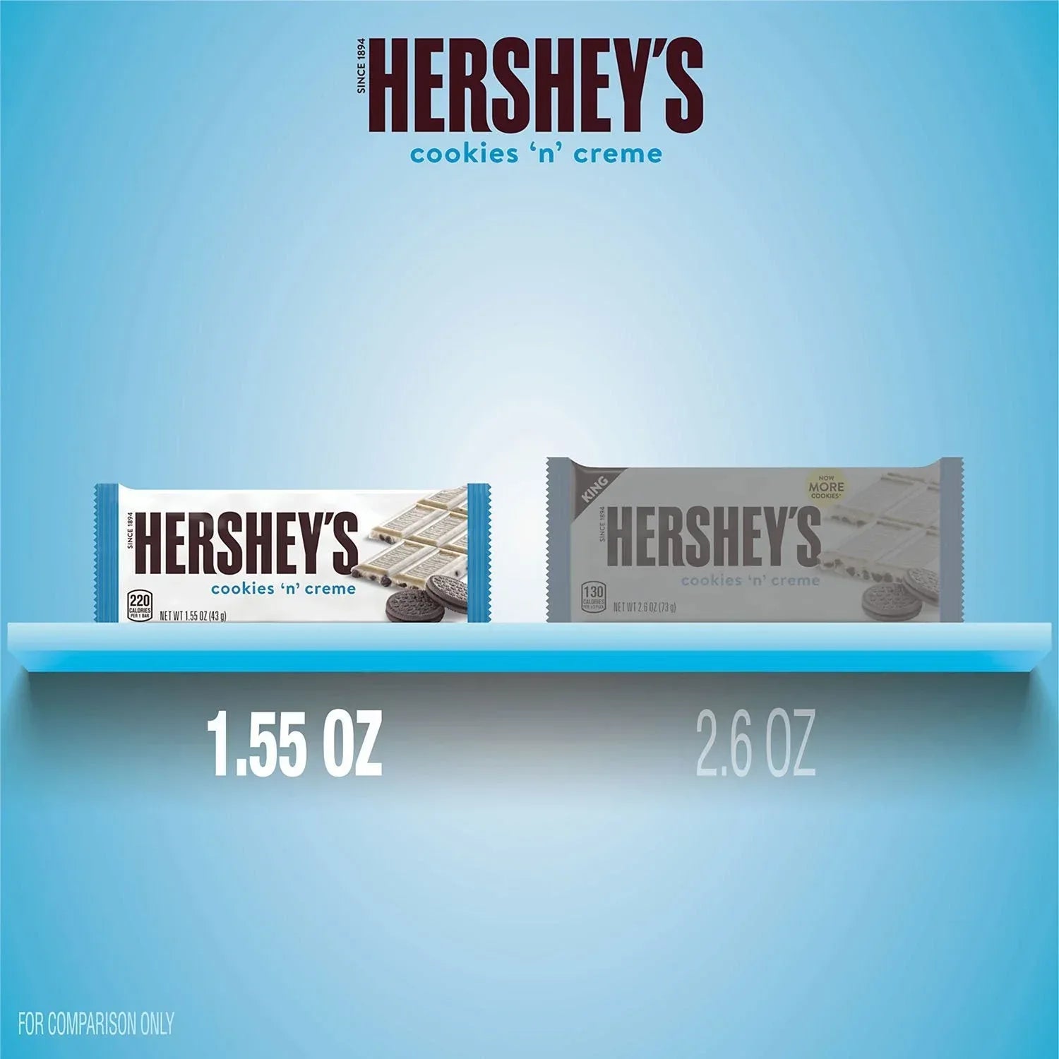 HERSHEY'S Cookies 'n' Creme Candy Bars, Full Size, 1.55 oz., 36 pk. - USA MEGA SHOP