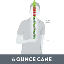 6-ounce candy cane package with green-wrapped Grinch KISSES pieces