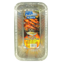 Third size steam table pan set, 30 pack, rectangular foil pans