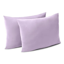 Lavender 2-pack cloud bed pillows, 20x28 in, smooth rectangular set