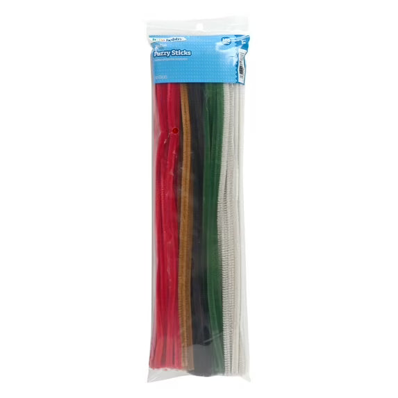 Hello Hobby Fuzzy Sticks, 100 Count, Cosmic Multicolor Chenille Stems for Kids Crafts and DIY Projects