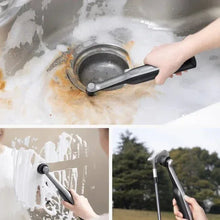 Cordless spin scrubber scrubbing bathtub interior with angled flat head