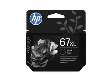 HP 67XL black ink cartridge box with flower graphics