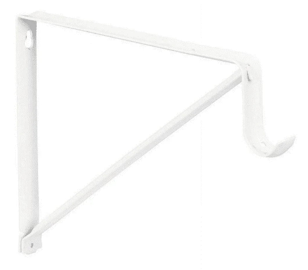 Hyper Tough 12 inch Closet Rod Bracket White