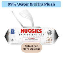 Baby wipes pack, white and beige with 56 wipes label