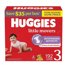 Little Movers diaper box, red, size 3 with 192 diapers