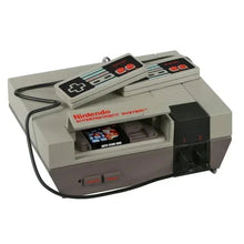 NES console ornament with Nintendo logo and cartridge display opening