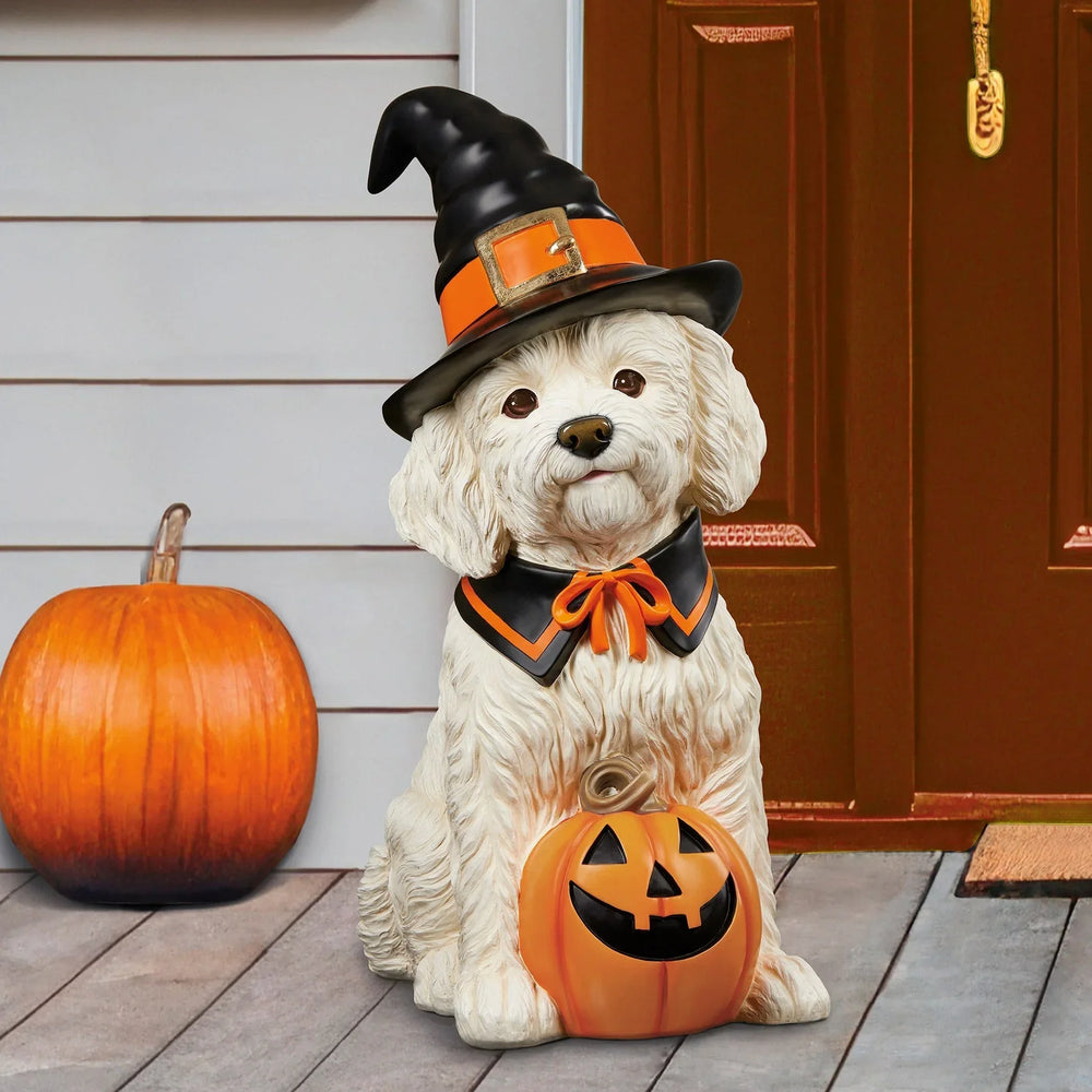Halloween Witch Dog Greeter, Doodle - USA MEGA SHOP