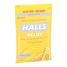 Sugar-free honey lemon cough drop pouch, 180-count value pack front view