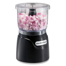 Hamilton Beach 3-cup electric food chopper, clear bowl with black base