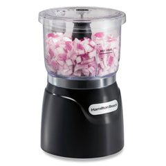 Hamilton Beach Stack & Press Electric Food Chopper & Mini Food Processor, 3-Cup, Black - USA MEGA SHOP