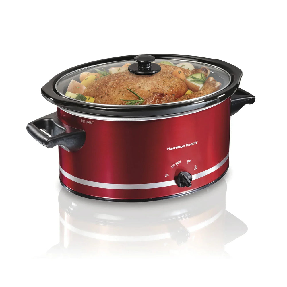 Hamilton Beach 8 Qt Slow Cooker, Stoneware Crock with Removable Pot - USA MEGA SHOP