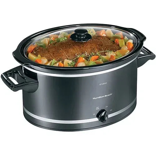 Hamilton Beach 8 Qt Slow Cooker, Stoneware Crock with Removable Pot