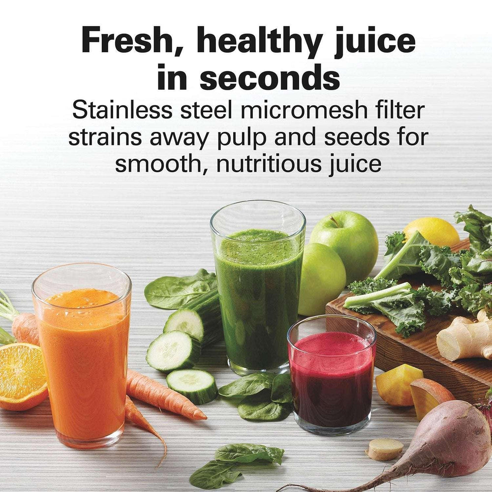 Hamilton Beach 800 Watt Easy Clean Juice Extractor with Easy Sweep Cleaning Tool - USA MEGA SHOP