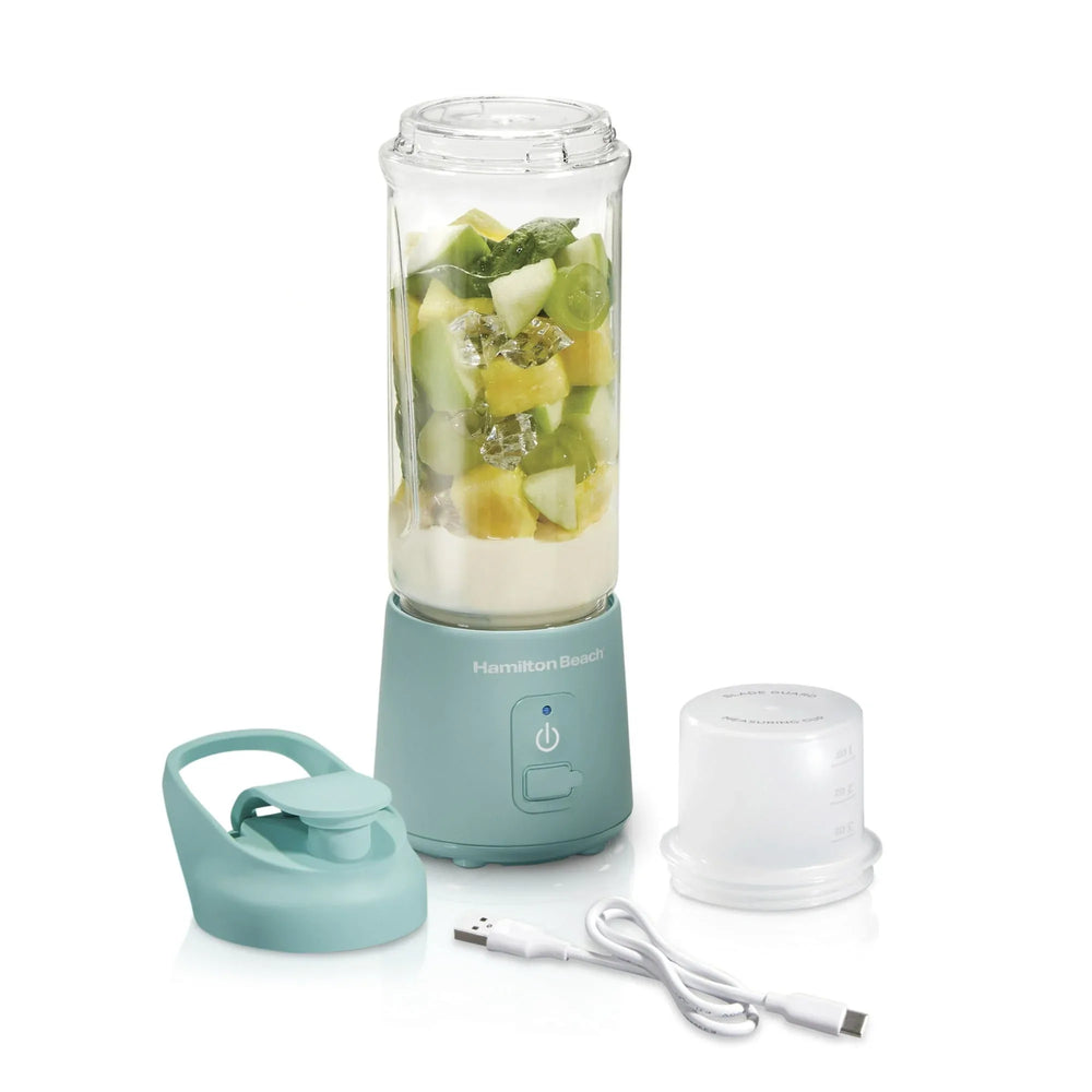 Hamilton Beach Blend Now Portable Personal Blender for Smoothies with Travel Lid, 16 oz, Black - USA MEGA SHOP