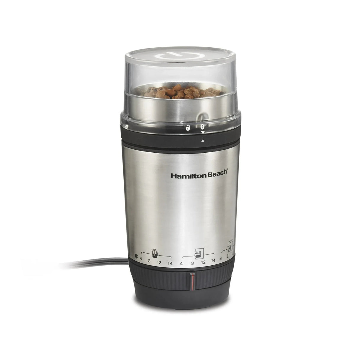 Hamilton Beach Custom Grind Electric Coffee Grinder, 14 Cups, Stainless Steel - USA MEGA SHOP