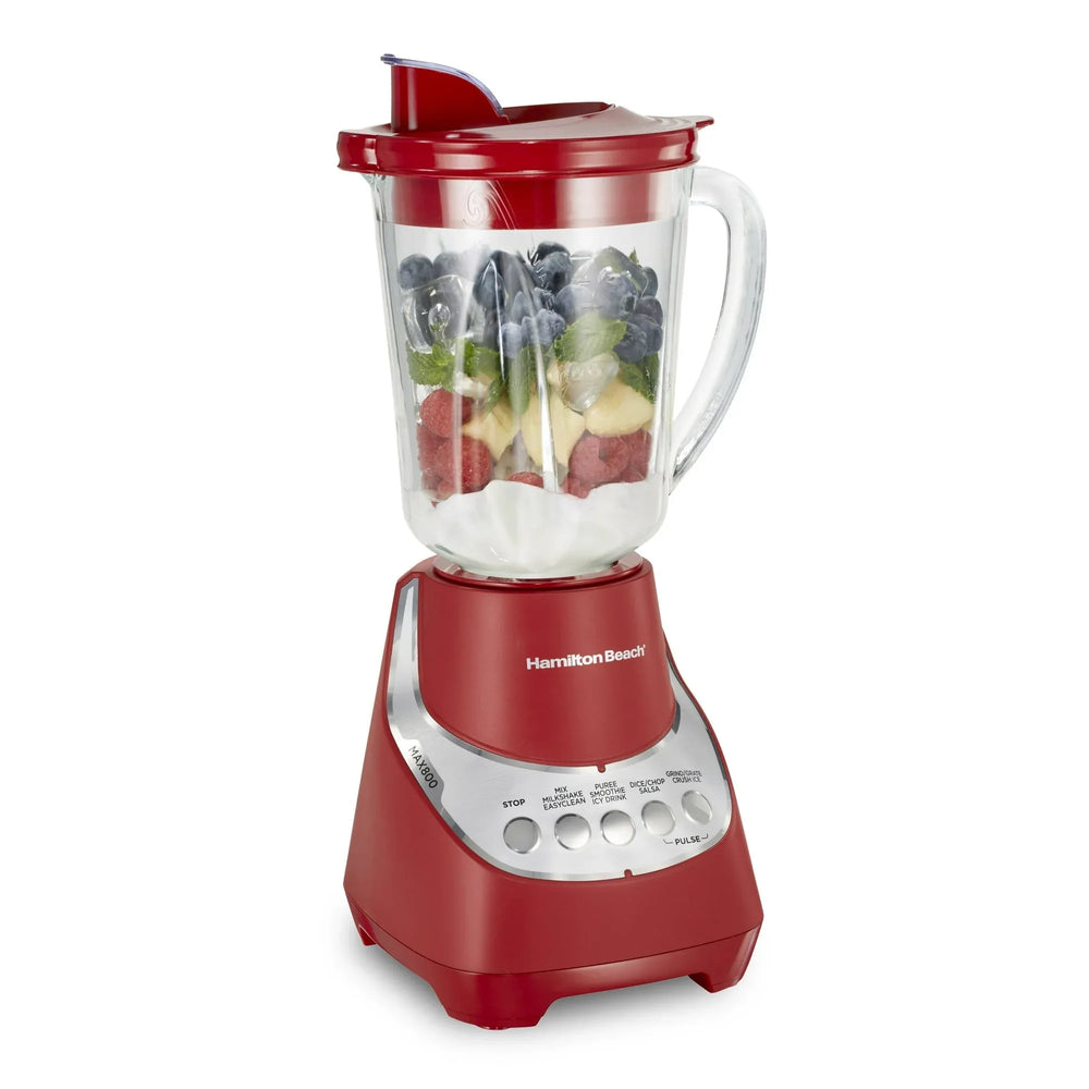 Hamilton Beach Wave Action Blender for Kitchen, 48 oz Jar for Smoothies and Shakes, Black - USA MEGA SHOP