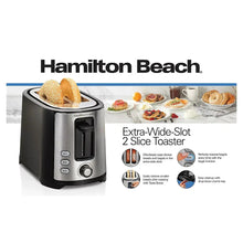 2-slice extra wide slot toaster with bagel, defrost buttons and browning dial