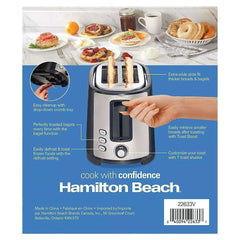 Hamilton Beach 2-Slice Extra Wide Slot Toaster - Black & Stainless Steel