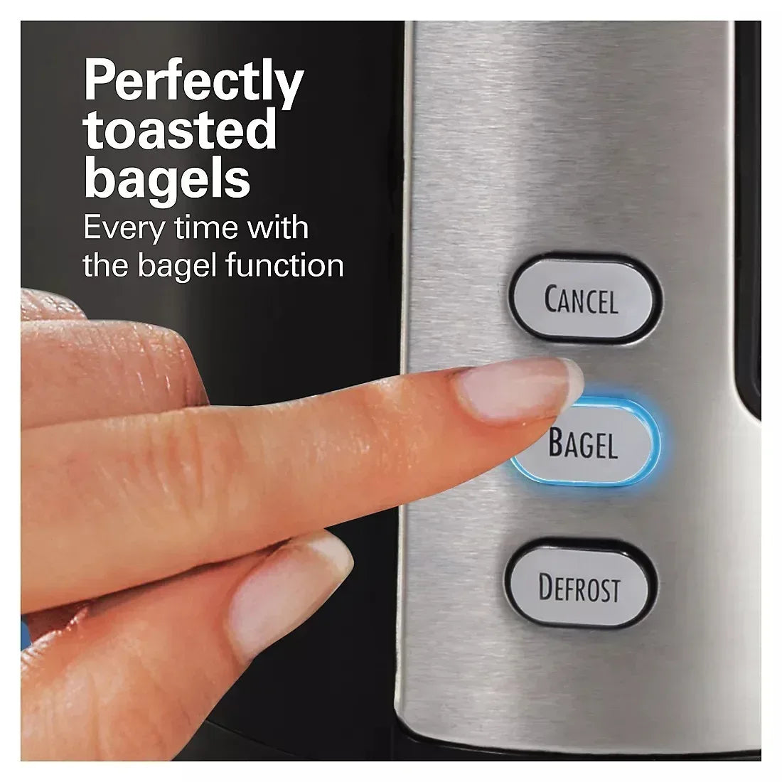Hamilton Beach 2-Slice Extra Wide Slot Toaster - Black & Stainless Steel