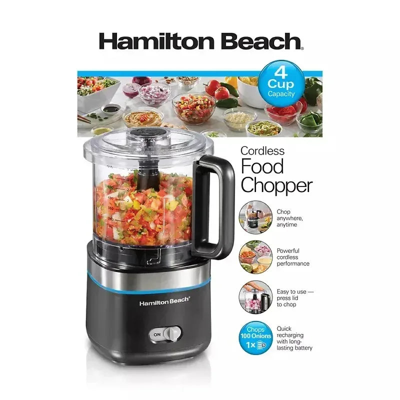 Hamilton Beach Cordless 4-Cup Food Chopper
