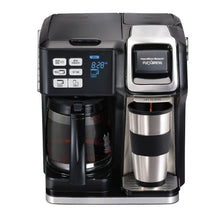 Black and stainless steel FlexBrew Trio coffee maker with pod and carafe brewer