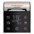 Hamilton Beach FlexBrew 6-in-1 coffee maker close-up of dark control display panel