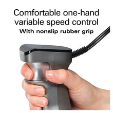Hand blender handle with non-slip grip and variable speed control
