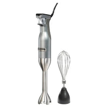 Stainless steel hand blender with whisk attachment and power cord