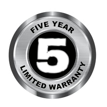 Five-year limited warranty badge icon