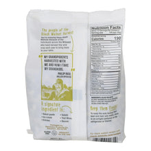 Hammons black walnuts package back panel with ingredients and nutrition facts