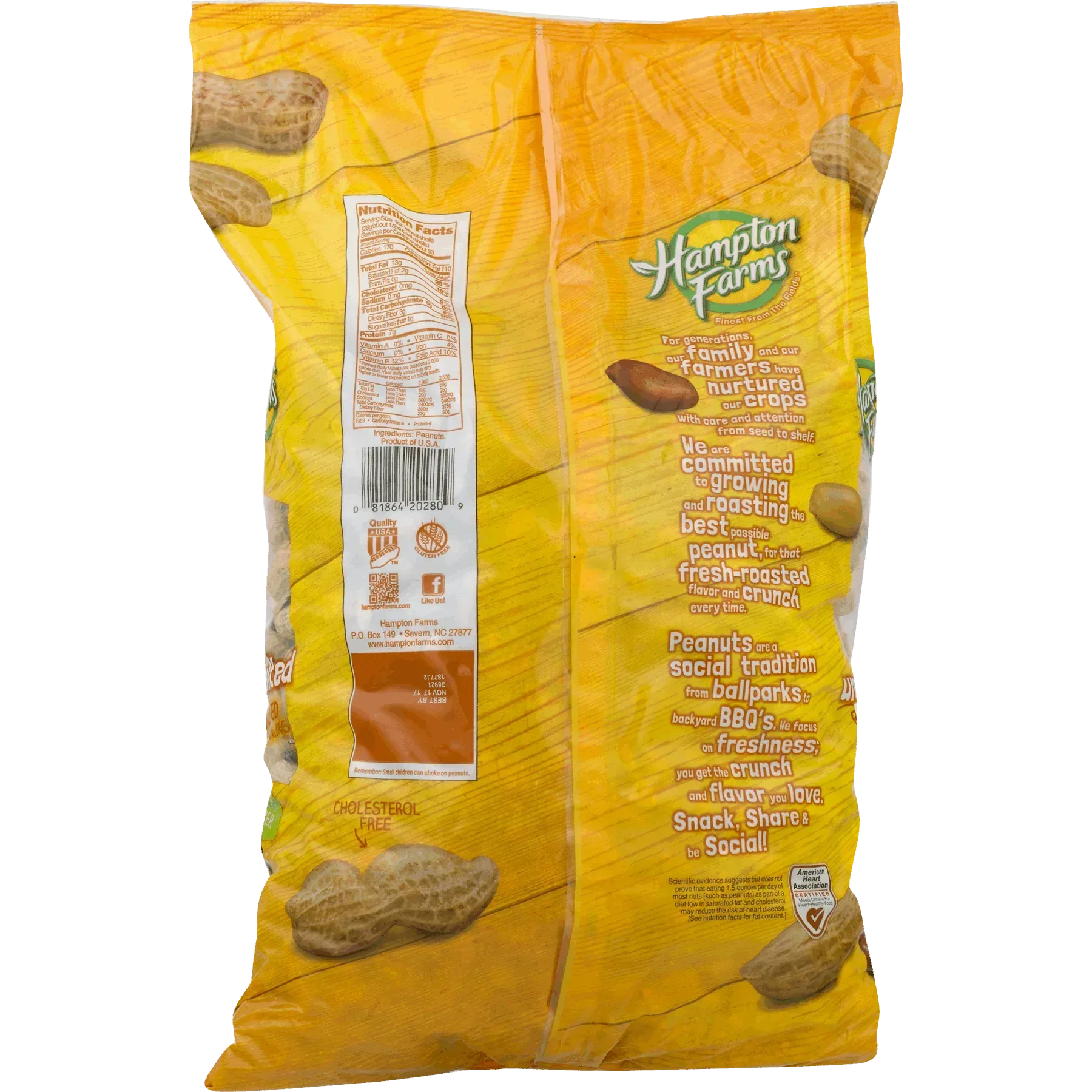 Hampton Farms Unsalted In-Shell Peanuts, 5 lbs.
