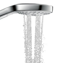 Rain showerhead emitting multiple vertical water jets