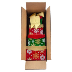 Happy Holidays Snowflake Tower of Sweets 4-Tier Tower, 1.92 lbs Total, Pre-Order - USA MEGA SHOP