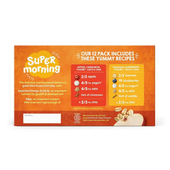HappyTOT Organics Super Morning Pouch, Apple Cinnamon and Blueberry Banana Variety Pack, 12 ct., 4 oz.