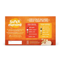 HappyTOT Organics Super Morning Pouch, Apple Cinnamon and Blueberry Banana Variety Pack, 12 ct., 4 oz.