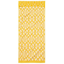 Harbor Bay cotton beach towel, 2-pack, yellow trellis pattern, full-length