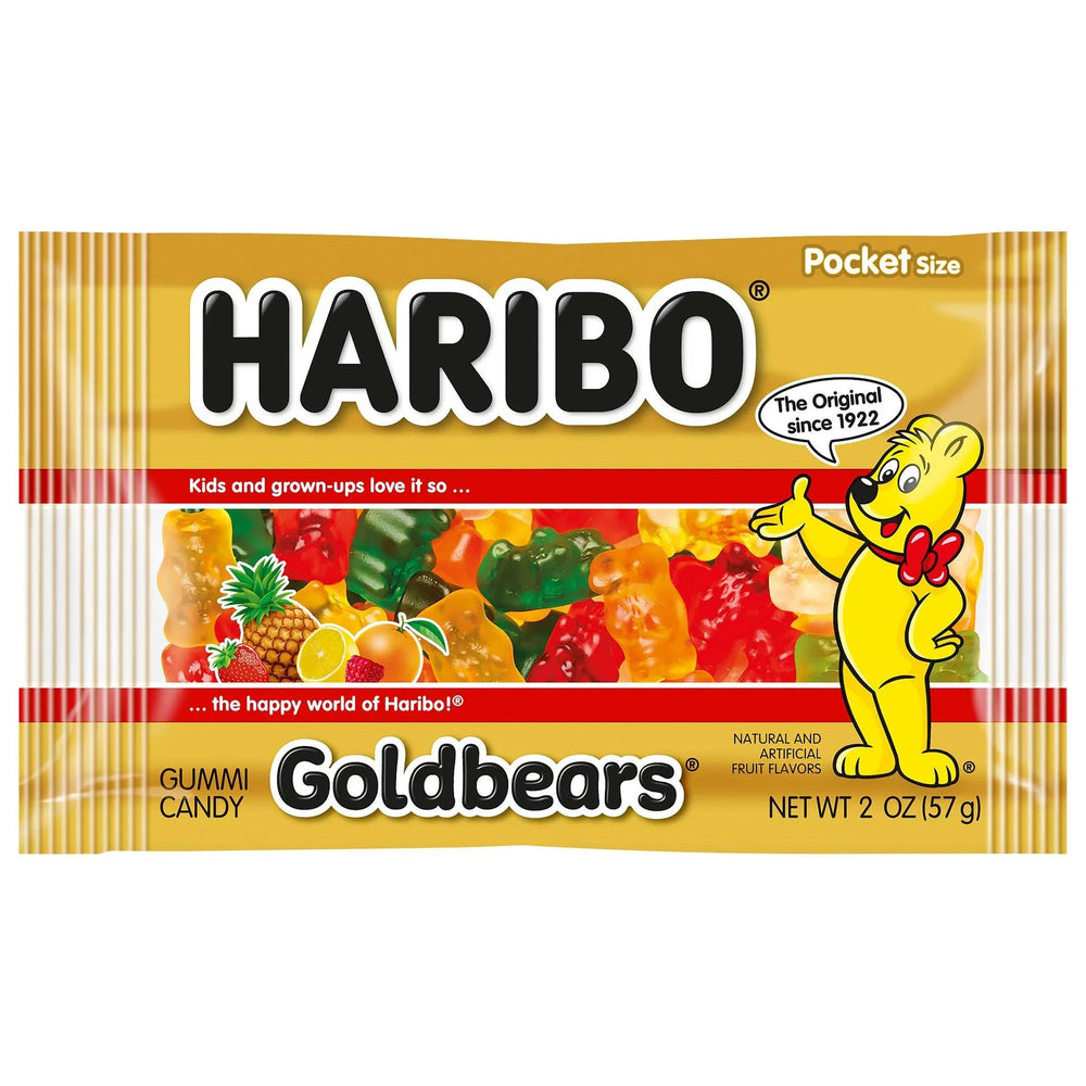 Haribo Goldbears Gummi Candy, 2 oz, 24-count - USA MEGA SHOP