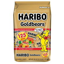 HARIBO Goldbears multi pack gummy candy pouch with 125 bags graphic