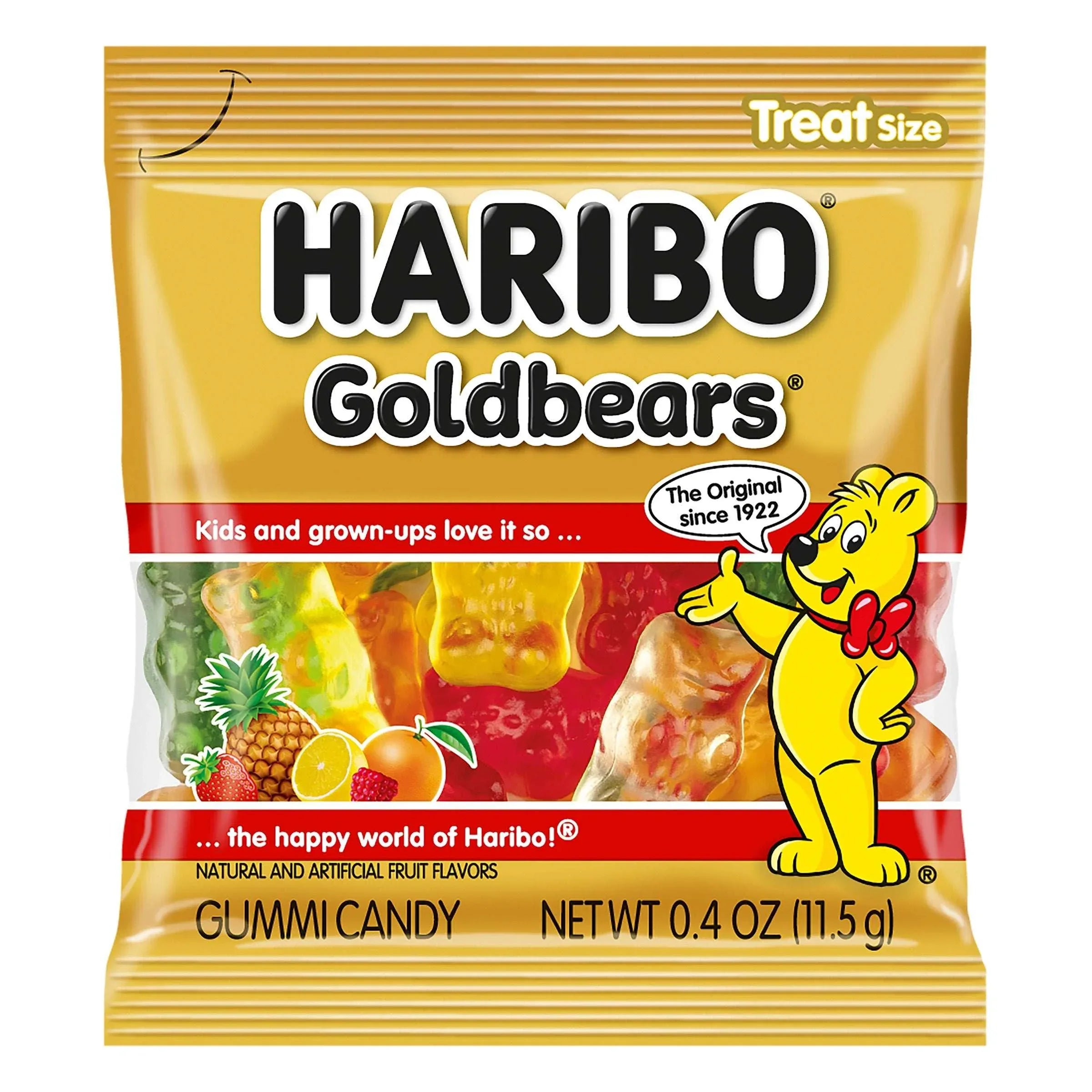 Haribo Goldbears Gummi Candy, Mini Bags, 0.4 oz, 125-count - USA MEGA SHOP