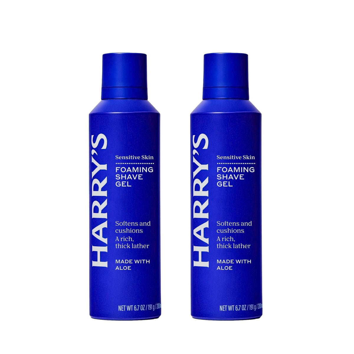 Harry's Men's Foaming Shave Gel with Aloe, 6.7 oz, 2 Pack