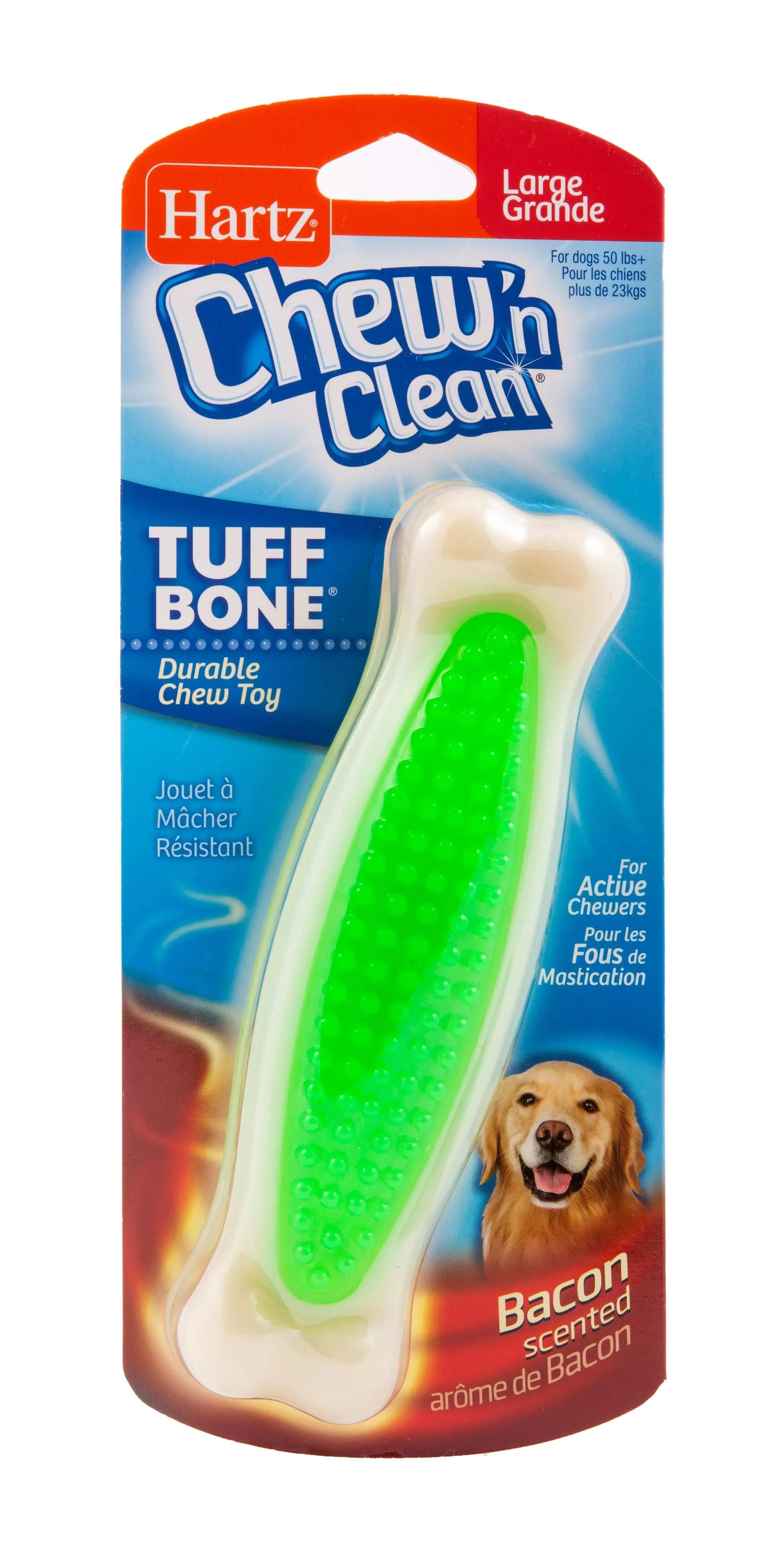 Hartz Chew n Clean Tuff Bone Dog Toy, Small, Color May Vary - USA MEGA SHOP