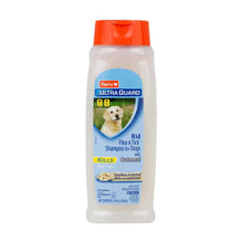 Hartz UltraGuard Rid flea and tick oatmeal dog shampoo, 18oz bottle with orange cap