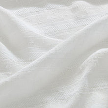 Hasting chenille curtains fabric close-up: white woven chenille texture